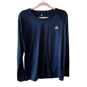 Adidas Golf Navy Blue Long Sleeve Shirt Athletic L